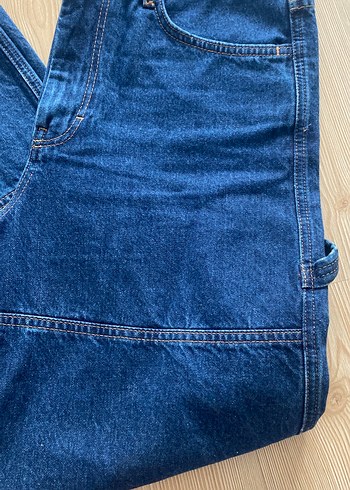 Lacivert Bol Kesim Midi Kot Pantolon - Görsel 3