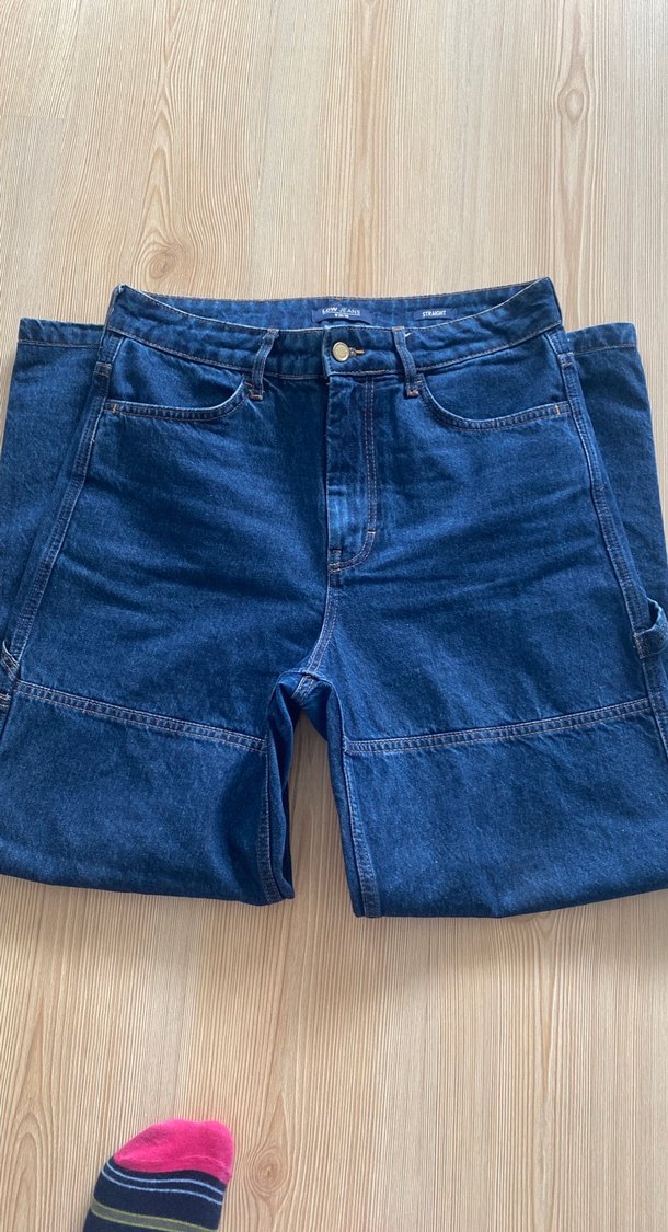 Lacivert Bol Kesim Midi Kot Pantolon - Görsel 5