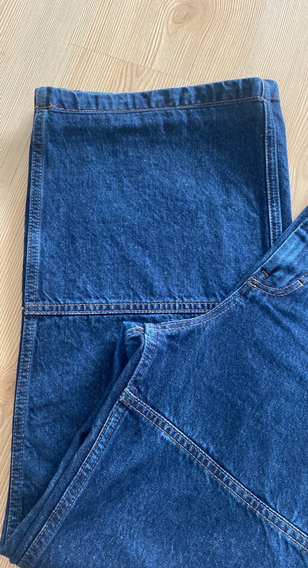 Lacivert Bol Kesim Midi Kot Pantolon - Görsel 4