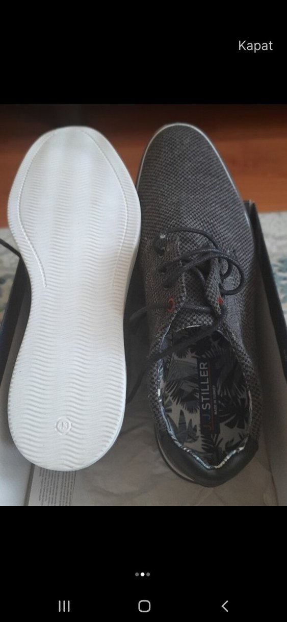 Gri Street Wear Erkek Ayakkabı Bağcıkları - Görsel 3