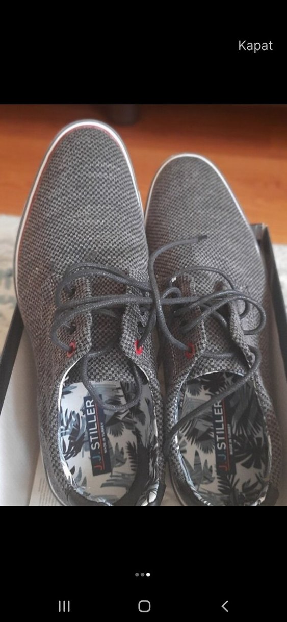 Gri Street Wear Erkek Ayakkabı Bağcıkları - Görsel 2