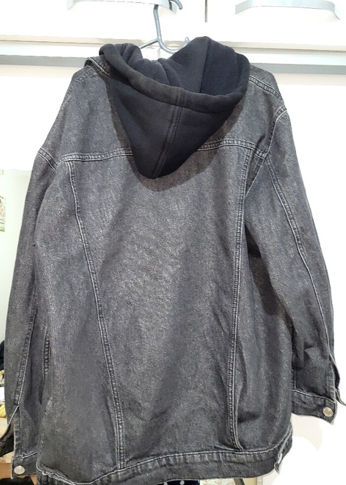 mavi  oversize kot ceket - Görsel 3