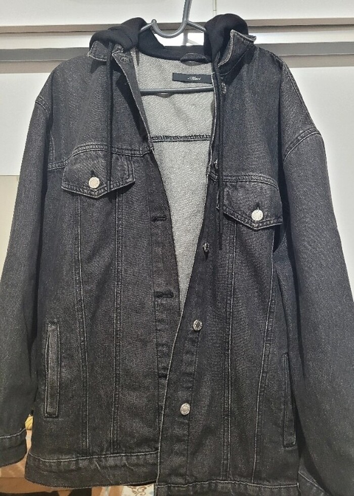 mavi  oversize kot ceket - Görsel 2