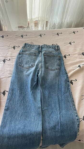 Diğer Mavi yüksek bel Wide leg jeans