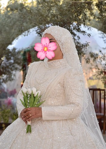 Klasik Elegan Krem Prenses Gelinlik - Görsel 3