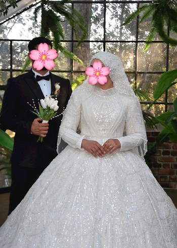 Klasik Elegan Krem Prenses Gelinlik - Görsel 2