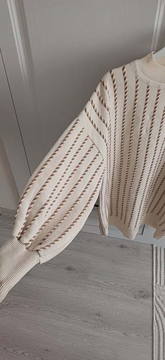 Kadın Beyaz Triko Salaş Kazak - Görsel 2