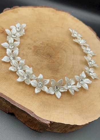 Beyaz Boncuklu  Saç Aksesuarı - Görsel 2