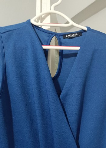 Kemer Detaylı Lacivert Kadın Tulum - Görsel 2