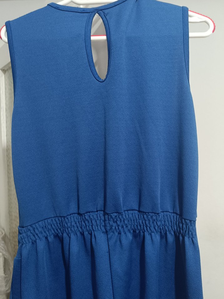 Kemer Detaylı Lacivert Kadın Tulum - Görsel 4