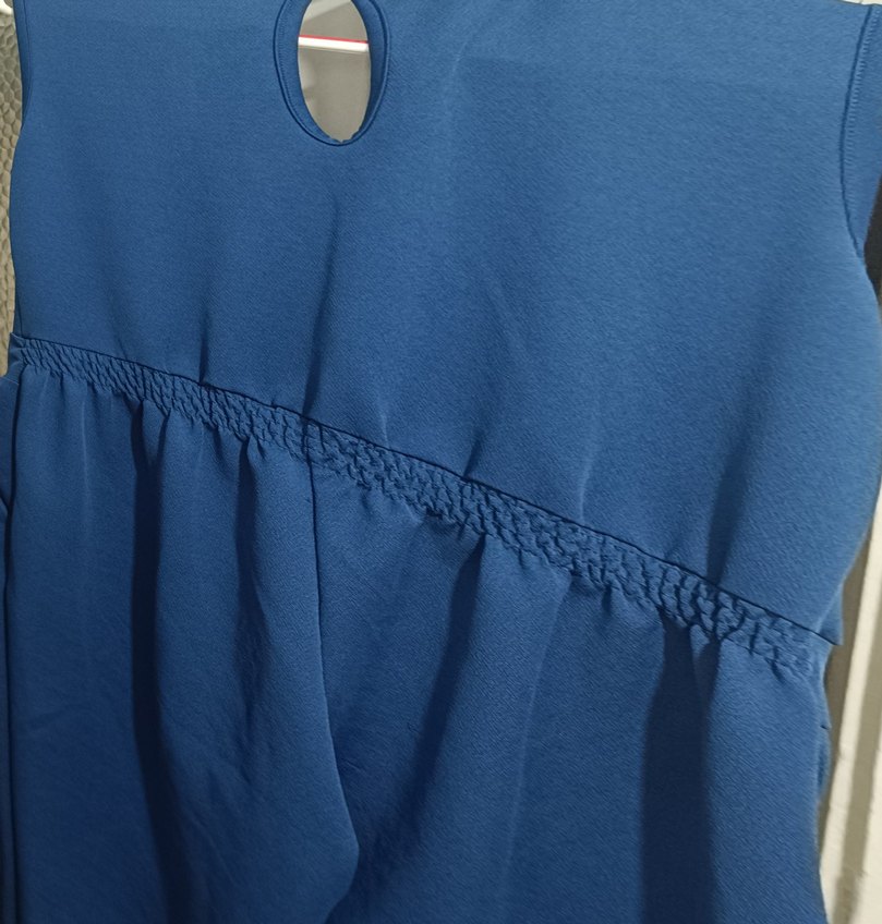 Kemer Detaylı Lacivert Kadın Tulum - Görsel 3