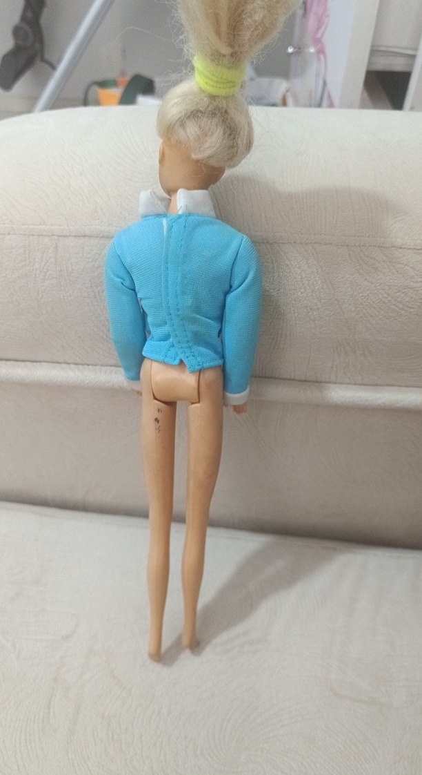 Mavi üst giyen pastel renk bebek - Görsel 4