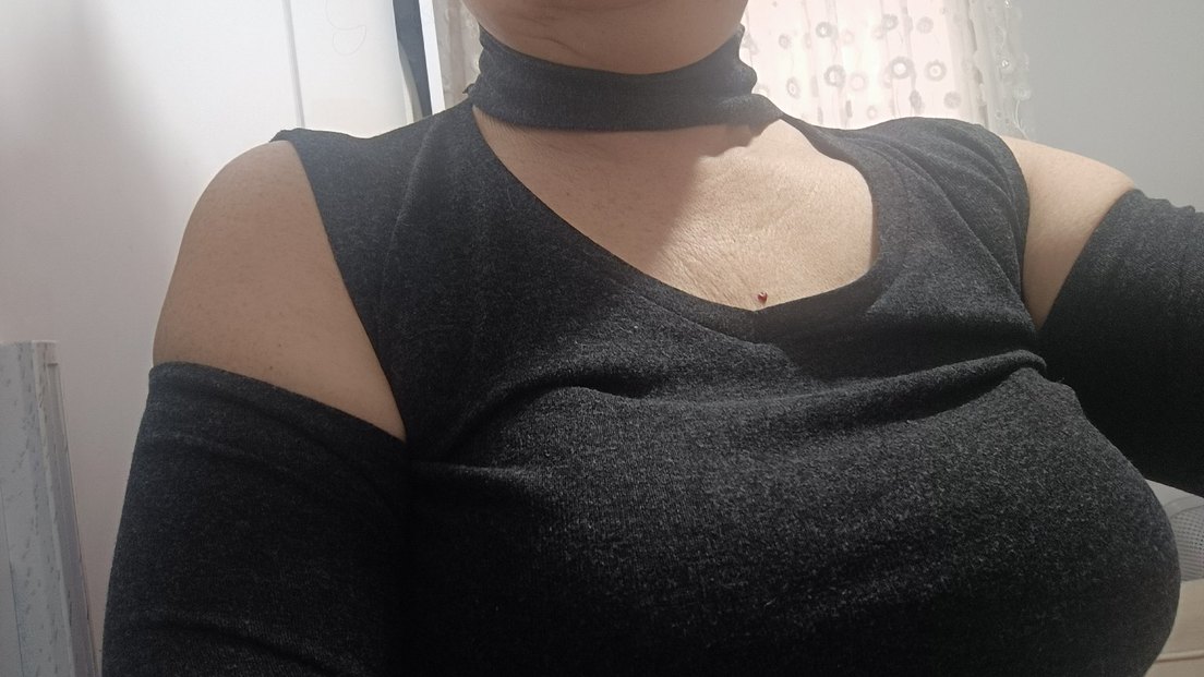 Gri V Yaka Kadın Triko Kazak - Görsel 2