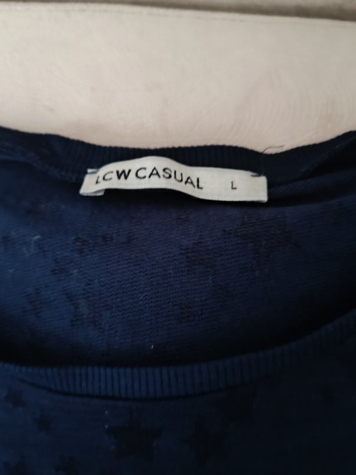 Düğmeli Lacivert Kadın Uzun Kollu Tişört - Görsel 2