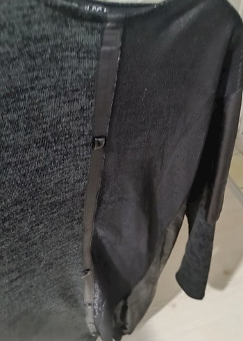 Gri Uzun Kadın bluz - Görsel 3