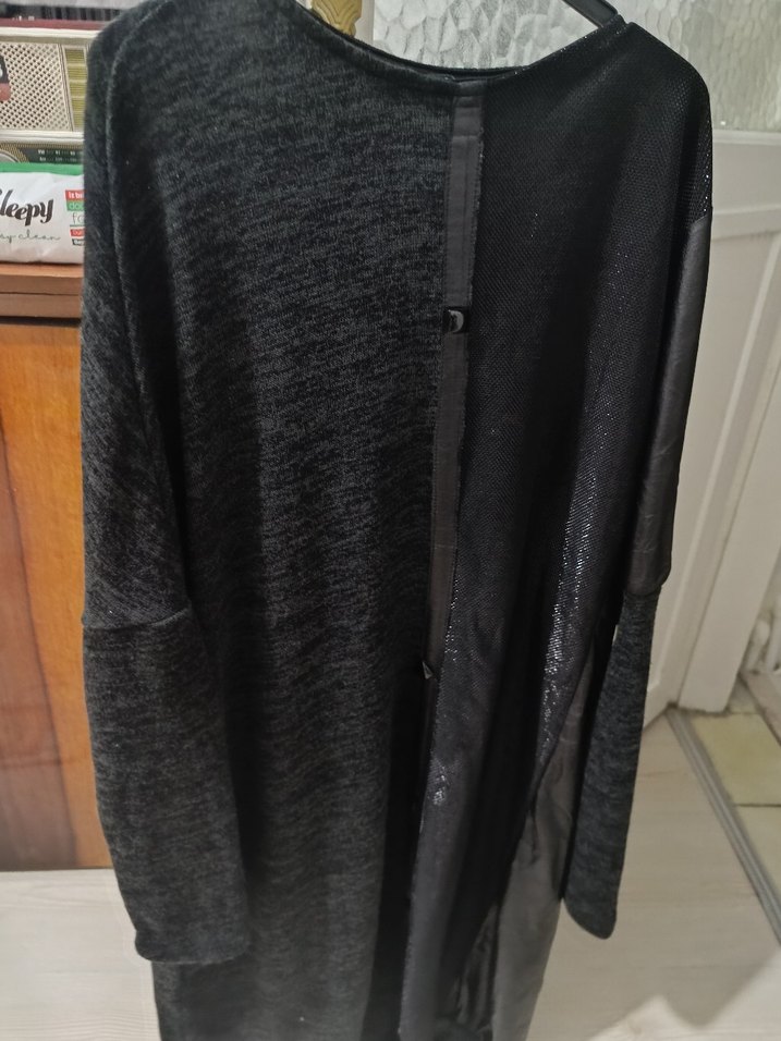 Gri Uzun Kadın bluz - Görsel 2