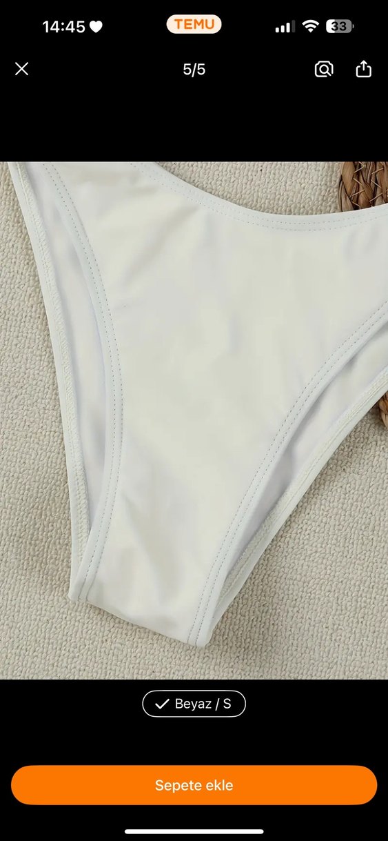 Krem Rengi Tokalı Bikini Takımı - Görsel 5