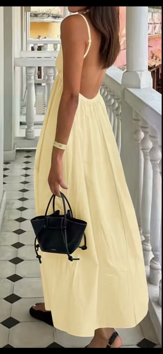 Canlı Sarı Yazlık Elbise - Görsel 4