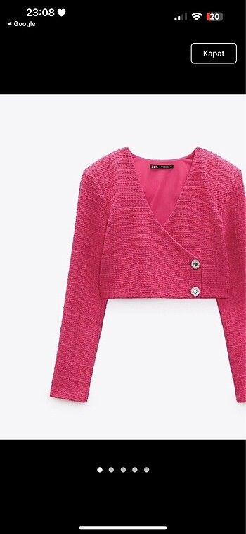 Zara Tüvit Top Blazer