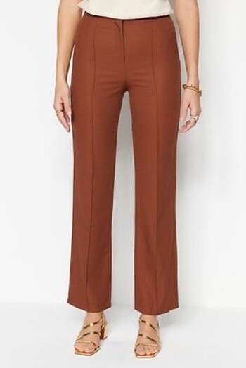 xs Beden Trendyol Milla Kahverengi Pantolon