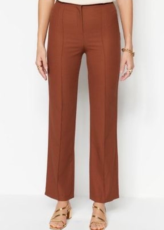 Trendyol Milla Kahverengi Pantolon - Görsel 3