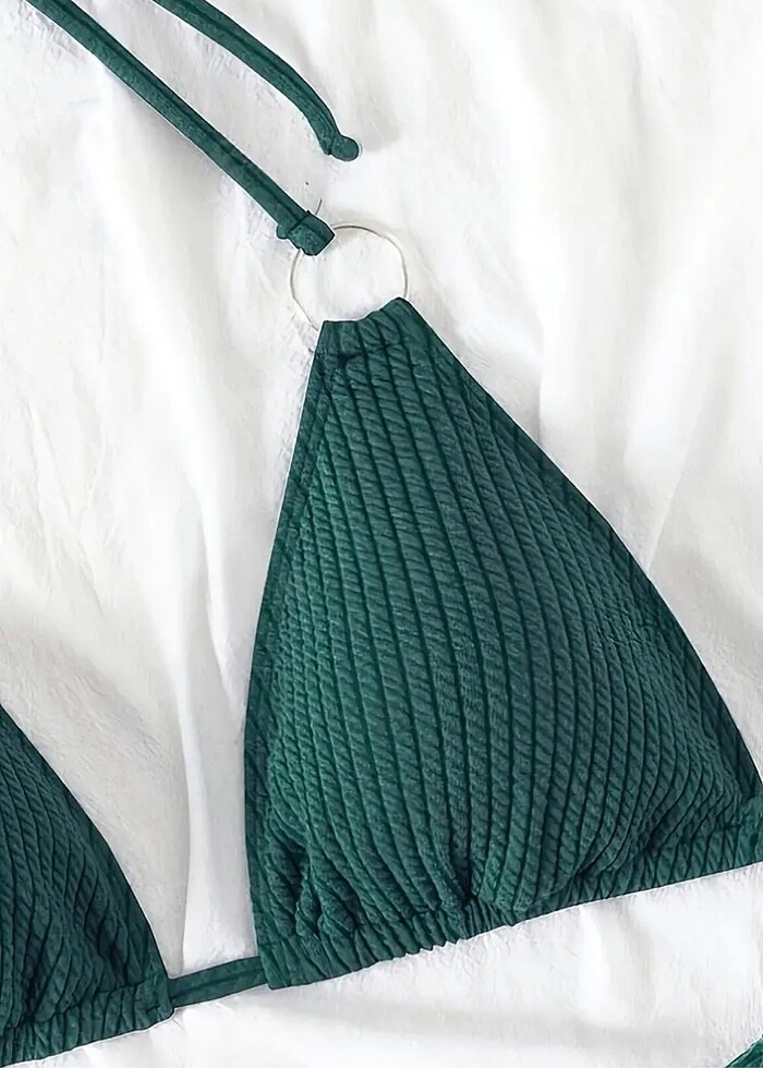 Koyu Cam Göbeği Rengi Bikini Takımı - Görsel 5