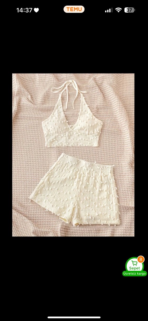 İki Parçalı Mini Bohem Yazlık Şort Takım - Görsel 2