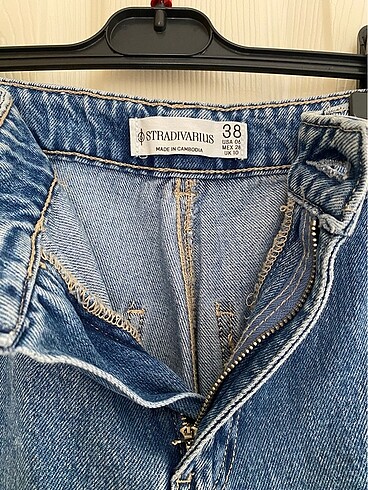 38 Beden mavi Renk Stradivarius Kargo Jean Pantolon