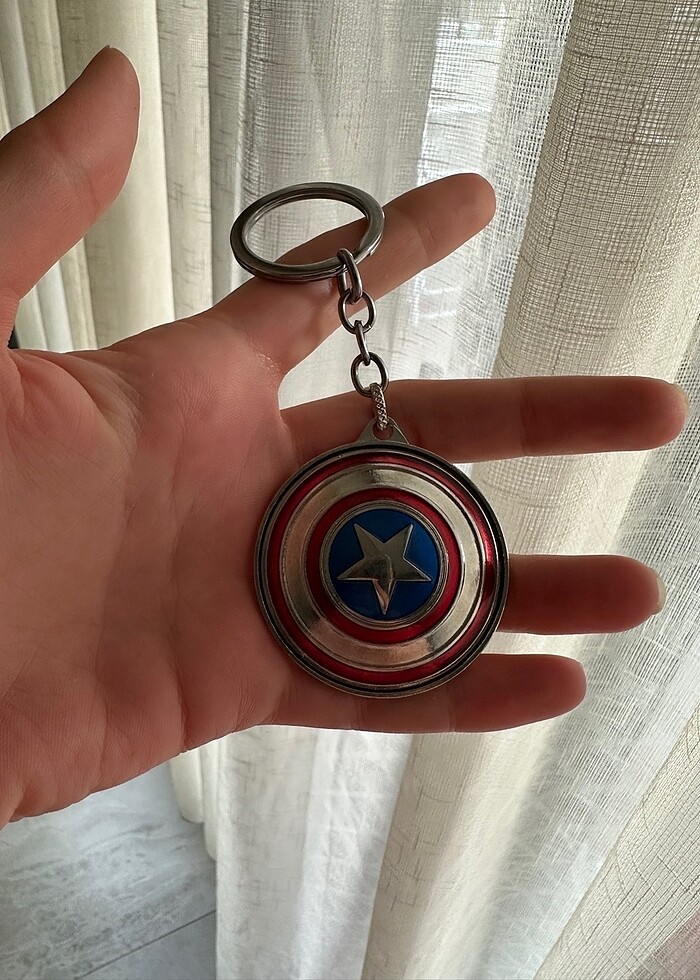Kaptan Amerika Metal Anahtarlık - Görsel 3