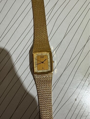Citizen vintage gold kol saati