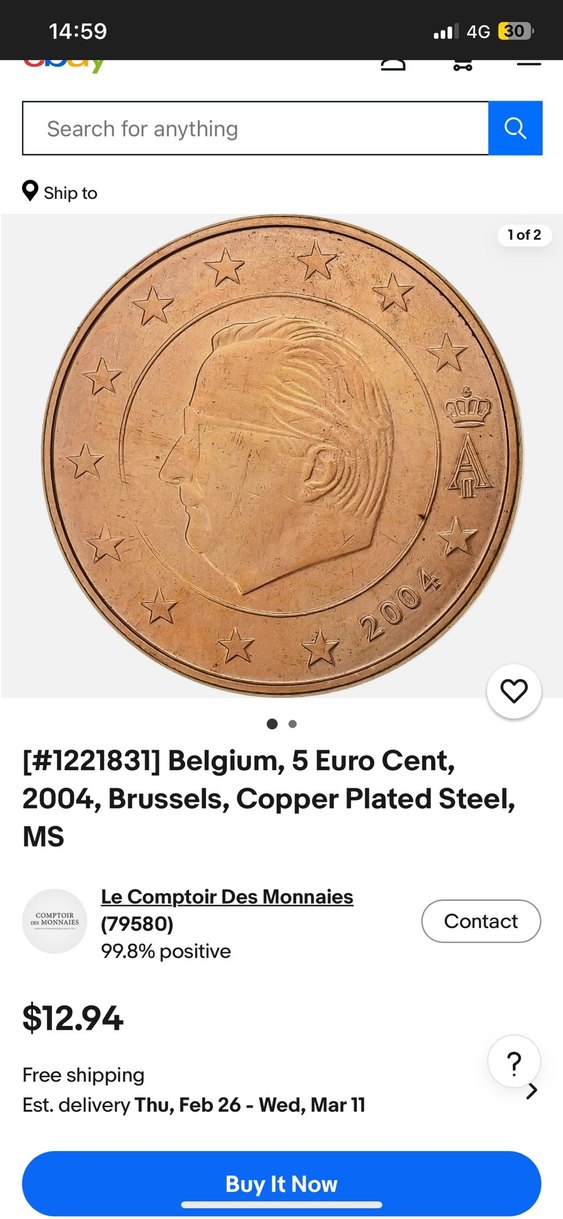 Eski Koleksiyonluk 5 Euro Cent - Görsel 4