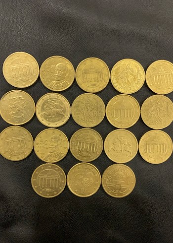 Eski Koleksiyonluk Madeni 50 Euro Cent - Görsel 2