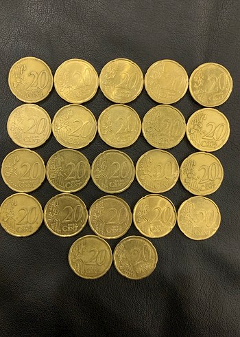 Eski Koleksiyonluk Madeni 20 Euro Cent - Görsel 2