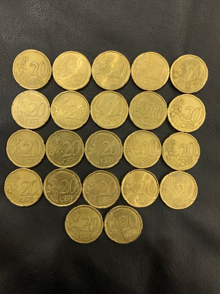 Eski Koleksiyonluk Madeni 20 Euro Cent - Görsel 2
