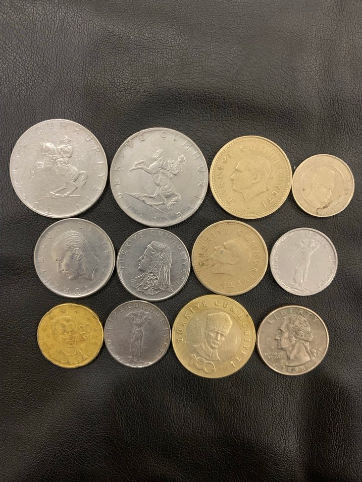 Altın ve Gümüş Renkli Madeni Paralar Seti - Görsel 2