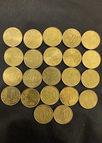 Eski Koleksiyonluk Madeni 10 Euro Cent - Görsel 2