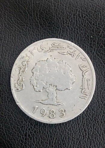 1983 TUNUS 5 MİLİMES ORİJİNAL MADENİ PARASı NADİRDİR