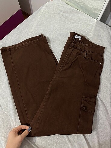 kahverengi kargo pantalon