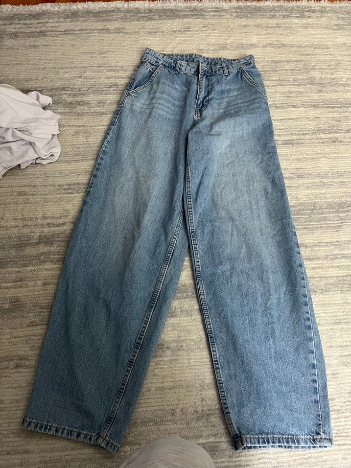 Mavi baggy Pantolon - Görsel 2