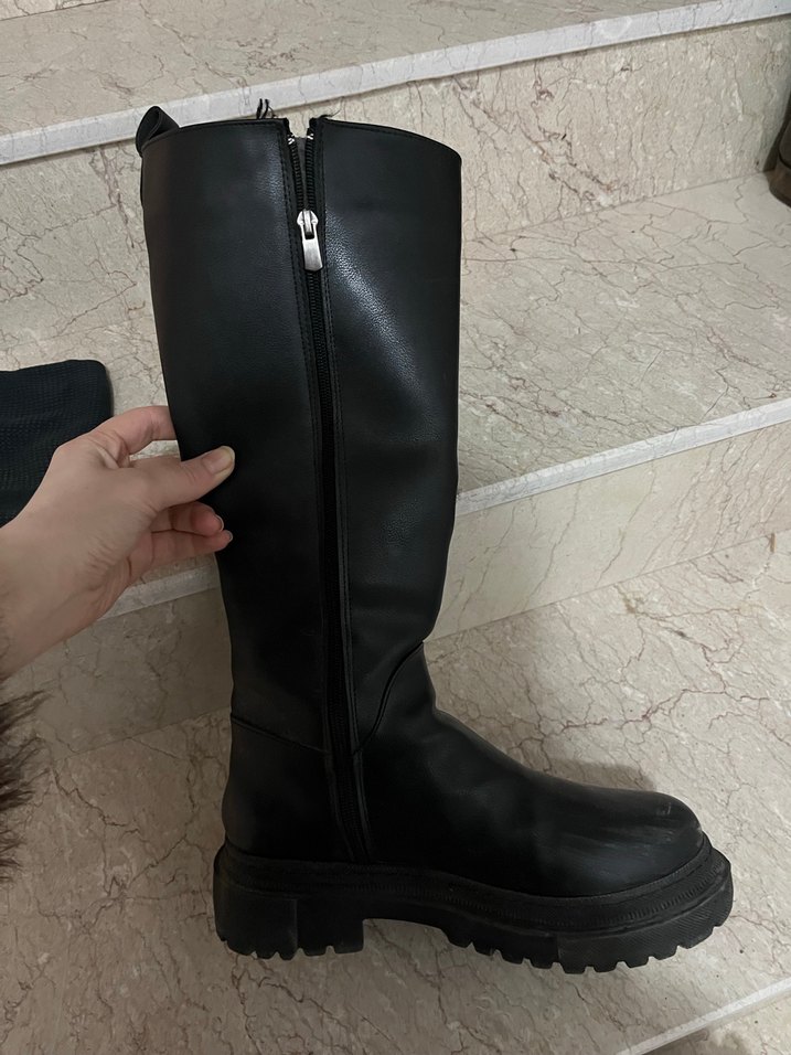 Kadın siyah çizme - Görsel 2