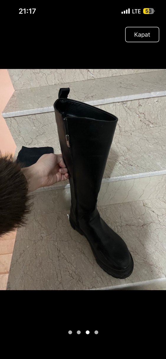 Kadın siyah çizme - Görsel 2