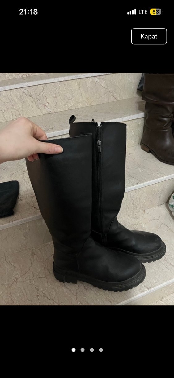 Kadın siyah çizme - Görsel 3