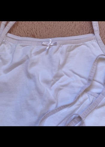 Beyaz Kız Çocuk Atlet 3lü Set - Görsel 3