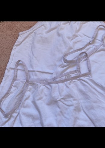 Beyaz Kız Çocuk Atlet 3lü Set - Görsel 2