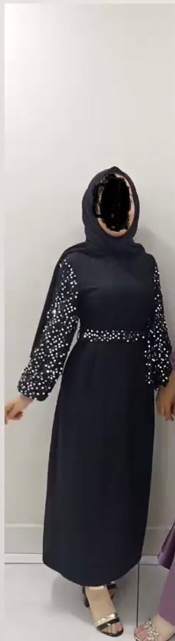Tesettür siyah elbise