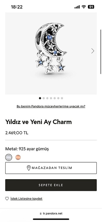 yıldız ve yeni ay charm