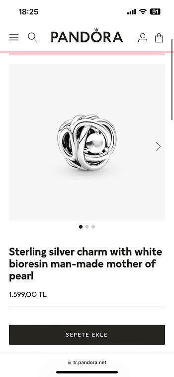 Sterling silver charm