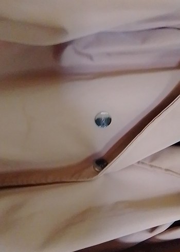 Bej Midi Kadın Trençkot Bol Kesim - Görsel 4