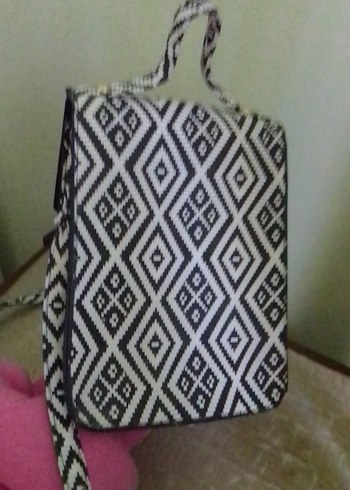 Bohem Desenli Gri Kadın Çanta - Görsel 8