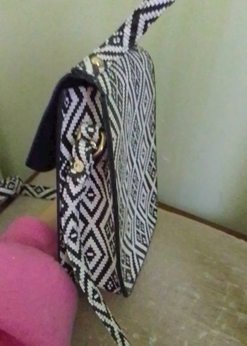 Bohem Desenli Gri Kadın Çanta - Görsel 7